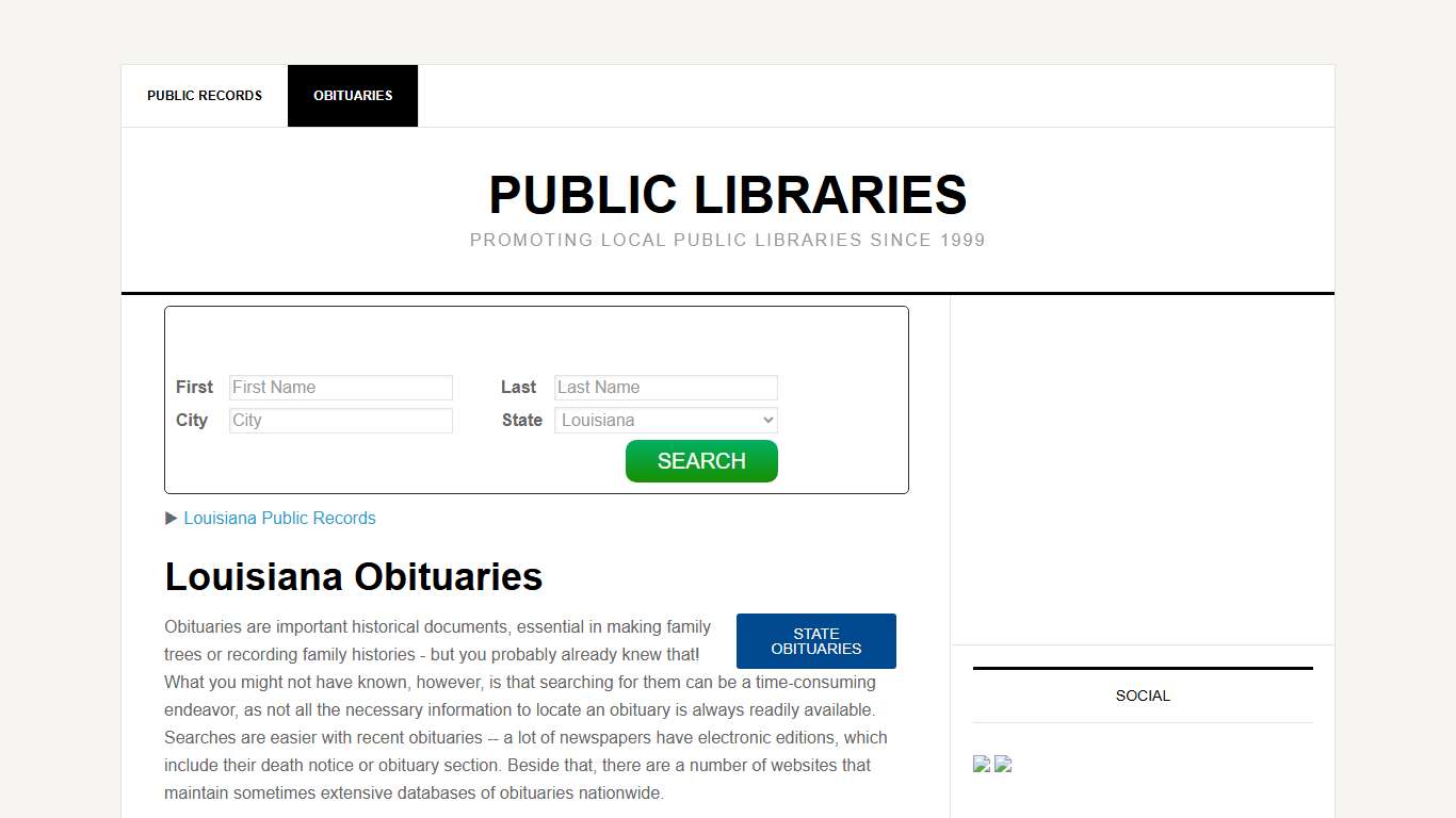 Louisiana Obituaries