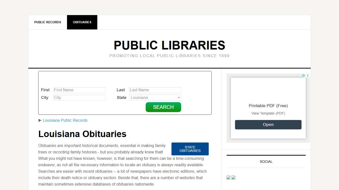 Louisiana Obituaries